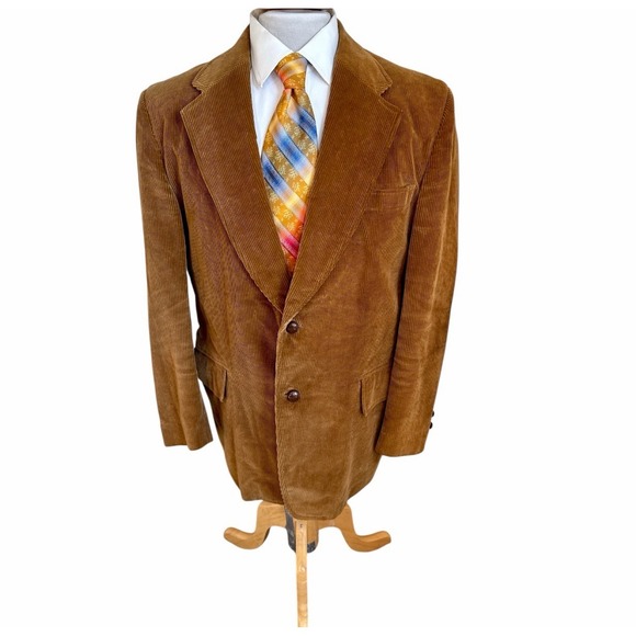 Other - Vintage Kmart Corduroy Blazer Jacket Brown Sz 42R Japan Made 100% Cotton‎ 80s